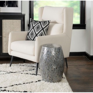 HNH 8110 black round mother of pearl stool (4)